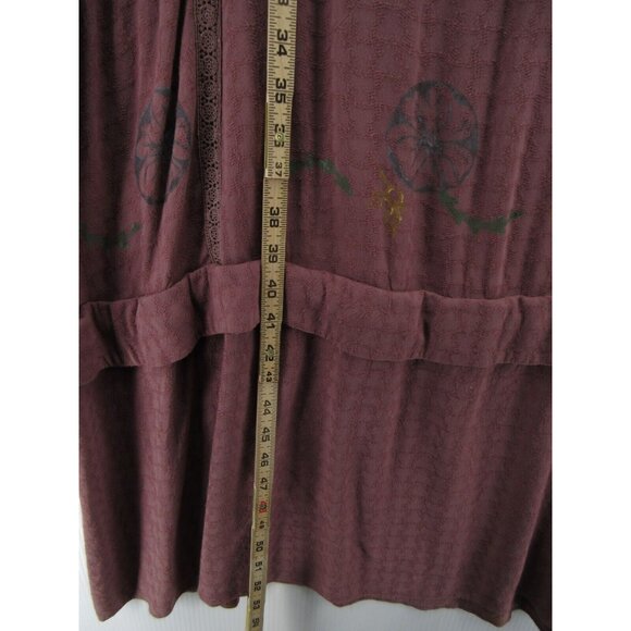 Blue Fish Dress 2 Maxi A-Line Tank Lagenlook Hand Painted Pullover - Picture 4 of 9